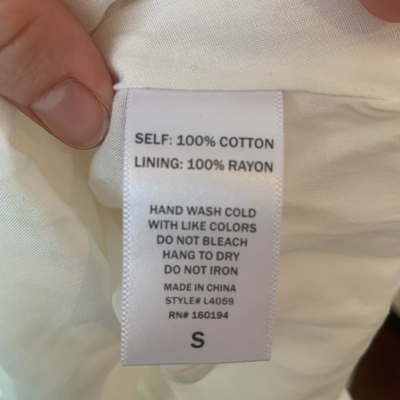 NWT White Swiss Dot High Waisted Skirt - Picture 5 of 5